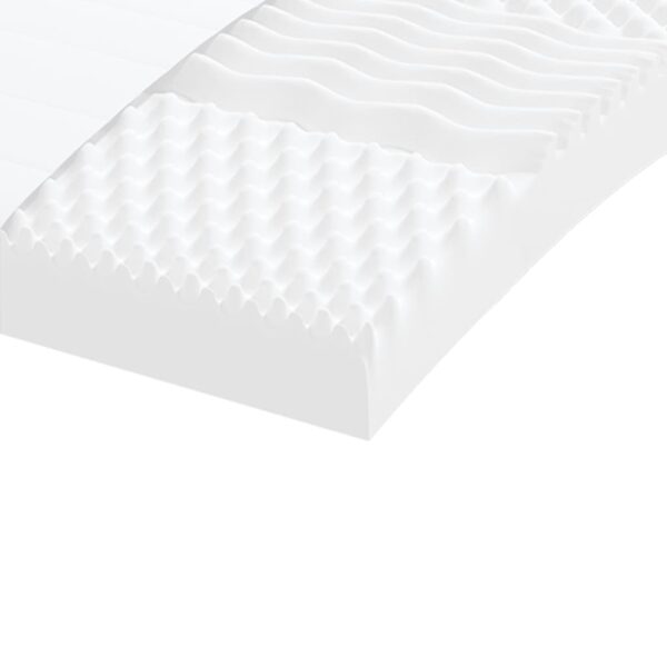 Materac piankowy, biały 200x200 cm, 7-strefowy, twardość 20 ILD - obrazek 6