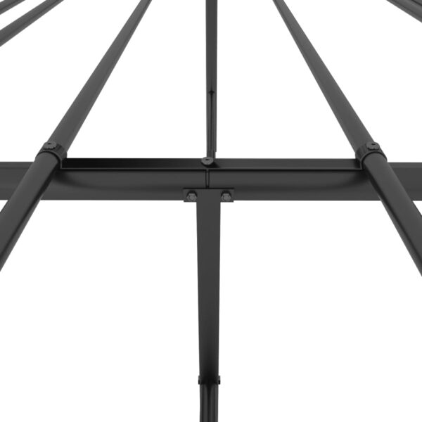 Metalowa rama łóżka z wezgłowiem, czarna, 180x200 cm - obrazek 8