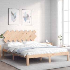 Rama łóżka bez materaca, 140x200 cm, lite drewno sosnowe