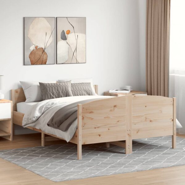 Rama łóżka bez materaca, 120x200 cm, lite drewno sosnowe