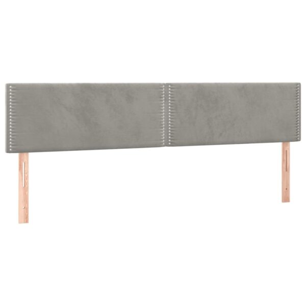 Łóżko kontynentalne z materacem i LED, jasnoszare, 120x190 cm - obrazek 9