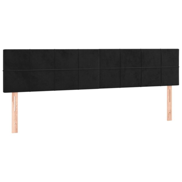 Łóżko kontynentalne z materacem i LED, czarne, 120x190 cm - obrazek 9