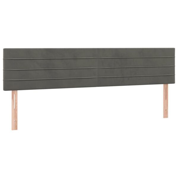 Łóżko kontynentalne z materacem i LED, ciemnoszare, 120x190 cm - obrazek 9