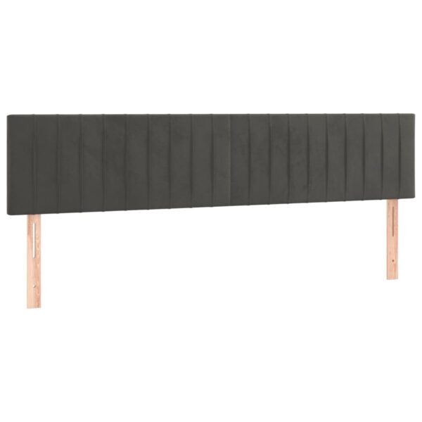 Łóżko kontynentalne z materacem i LED, ciemnoszare, 120x190 cm - obrazek 9