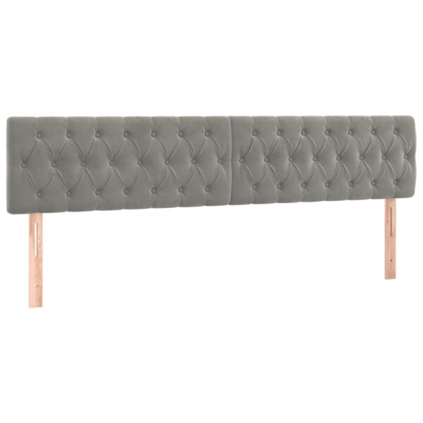 Łóżko kontynentalne z materacem i LED, jasnoszare, 120x190 cm - obrazek 9