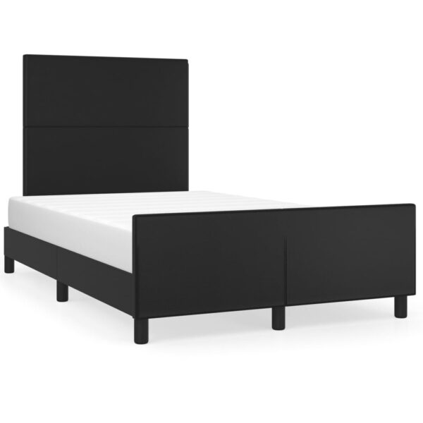 Rama łóżka bez materaca Brązowa 120x190 cm Skóra ekologiczna - obrazek 2