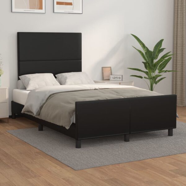 Rama łóżka bez materaca Brązowa 120x190 cm Skóra ekologiczna