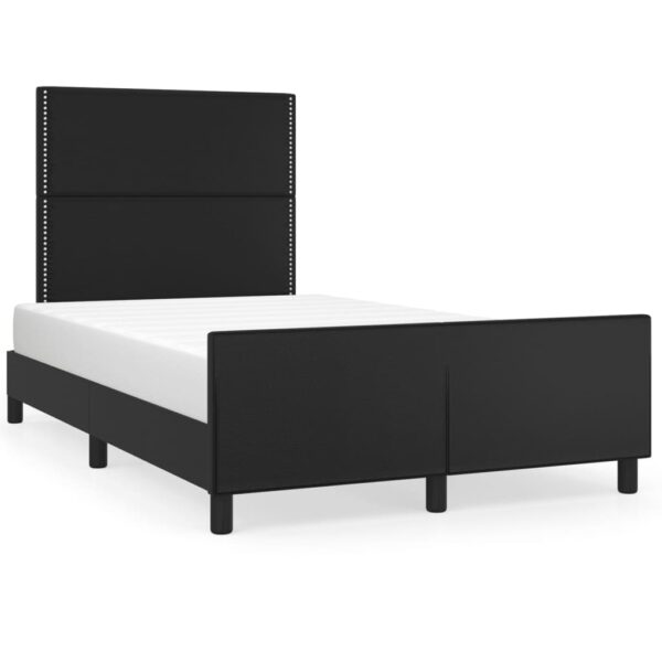 Rama łóżka bez materaca Brązowa 120x190 cm Skóra ekologiczna - obrazek 2