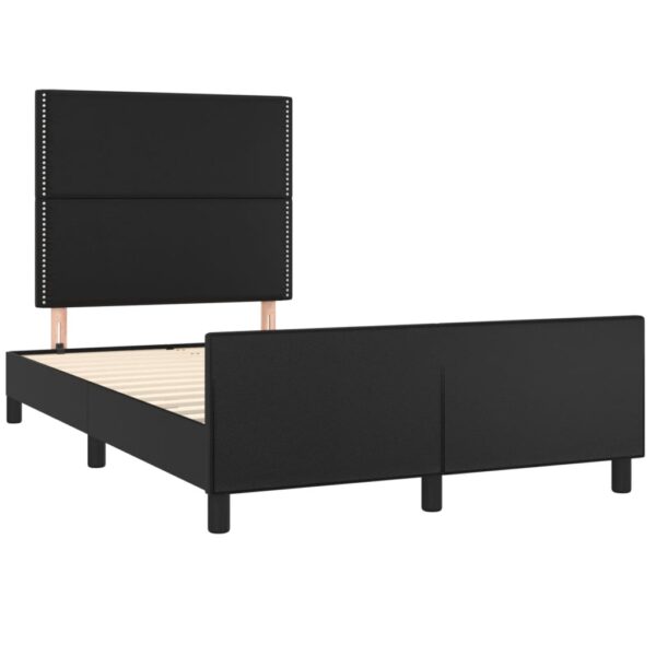 Rama łóżka bez materaca Brązowa 120x190 cm Skóra ekologiczna - obrazek 3
