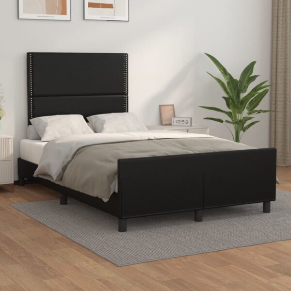 Rama łóżka bez materaca Brązowa 120x190 cm Skóra ekologiczna