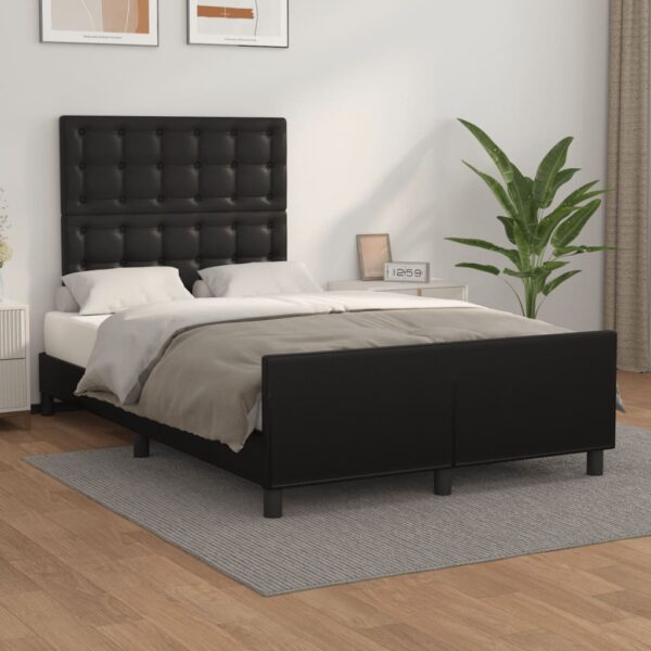 Rama łóżka bez materaca Brązowa 120x190 cm Skóra ekologiczna