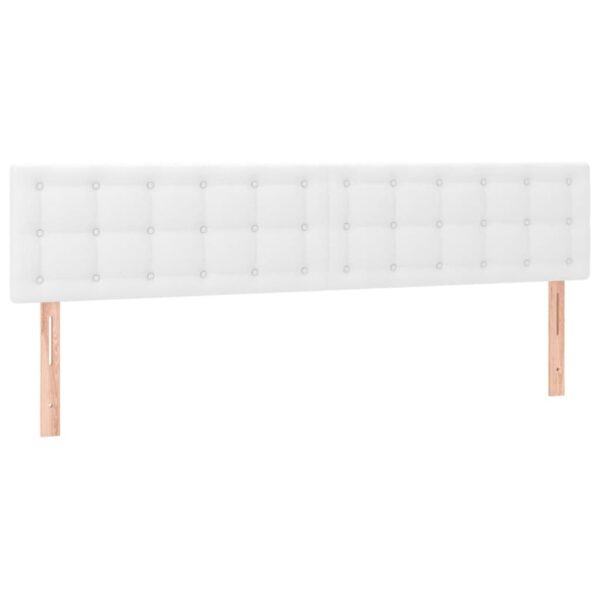Rama łóżka bez materaca biała 120x190 cm Skóra ekologiczna - obrazek 8