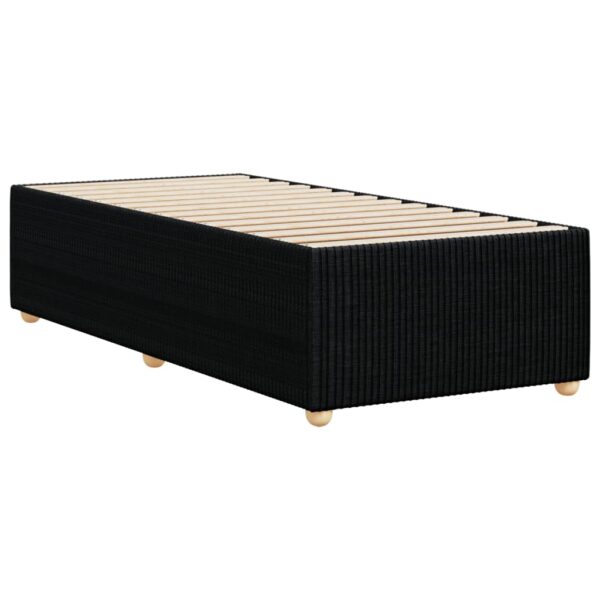 Rama łóżka bez materaca Czarna 90x200 cm Tkanina - obrazek 6