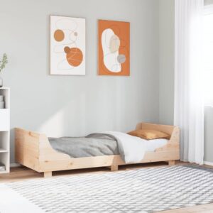Rama łóżka bez materaca, 100x200 cm, lite drewno sosnowe
