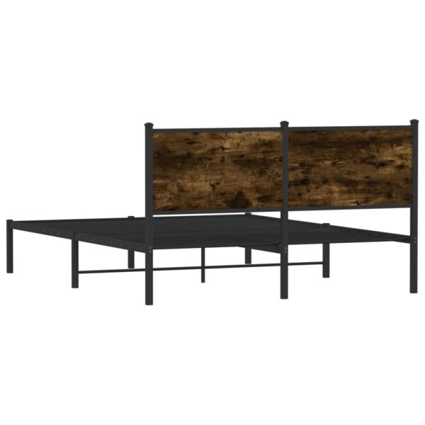 Metalowa rama łóżka, bez materaca, przydymiony dąb, 140x200 cm - obrazek 7