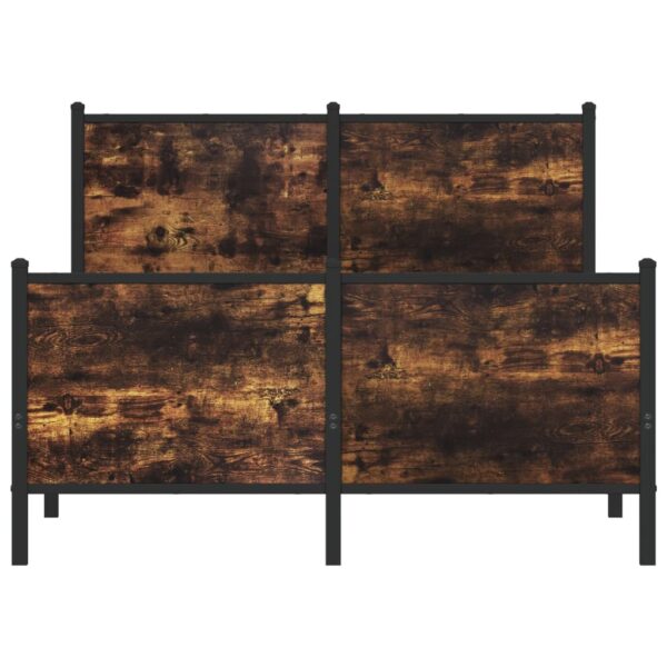 Metalowa rama łóżka, bez materaca, przydymiony dąb, 120x200 cm - obrazek 5