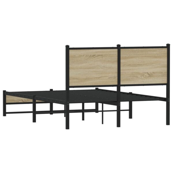 Metalowa rama łóżka, bez materaca, dąb sonoma, 120x200 cm - obrazek 7