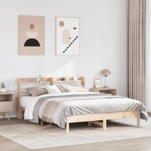 Rama łóżka bez materaca, 160x200 cm, lite drewno sosnowe