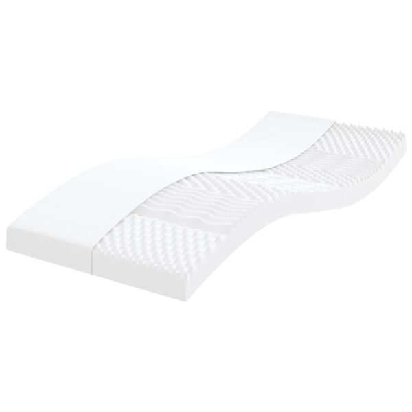 Materac piankowy, biały, 80x220 cm, 7-strefowy, twardość 20 ILD