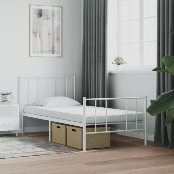 Materac piankowy, biały, 90x220 cm, 7-strefowy, twardość 20 ILD - obrazek 2