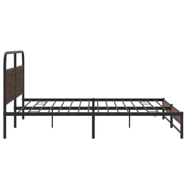 Metalowa rama łóżka, bez materaca, brązowy dąb, 180x200 cm - obrazek 6